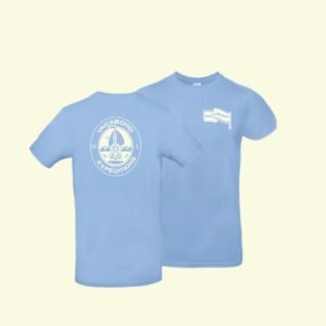 T shirt en coton doux bleu/beige Vag'abond expéditions