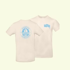 T-shirt en coton doux beige/bleu Vag'abond expéditions